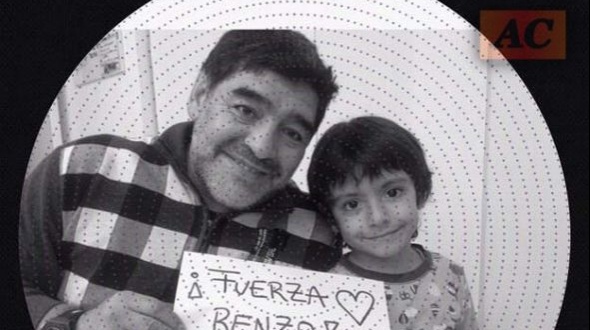 Maradona y su nieto enviaron un mensaje a Renzo