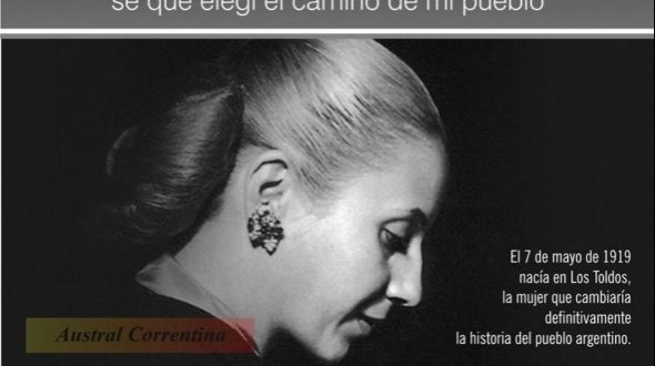Un día como hoy nacía María Eva Duarte de Perón 