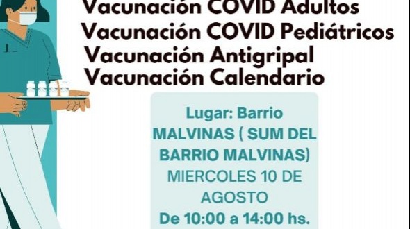 Gran jornada de vacunación mañana 10 de agosto