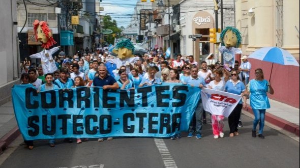 Corrientes: el paro docente superó el 93% de adhesión en toda la Provincia