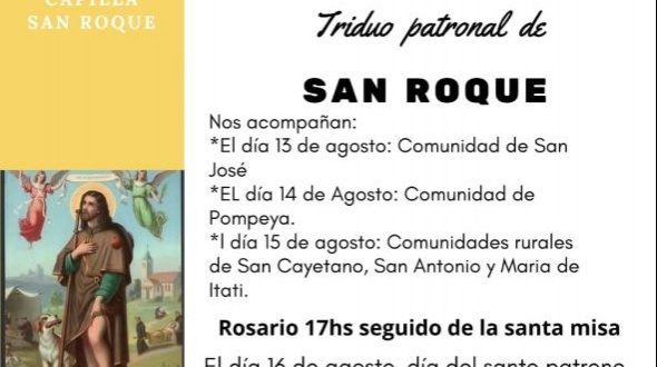 Triduo patronal de San  Roque