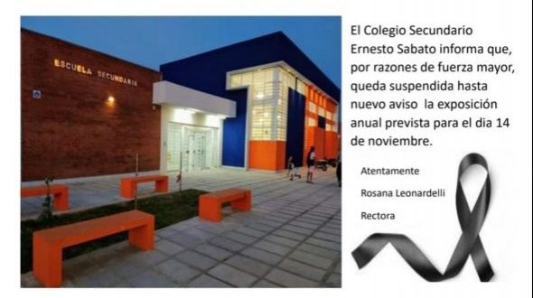 Colegio Ernesto Sabato. Suspenden Expo Anual
